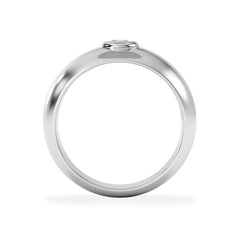 Lab Diamond Signet Ring 0.25ct in 925 Silver H/SI