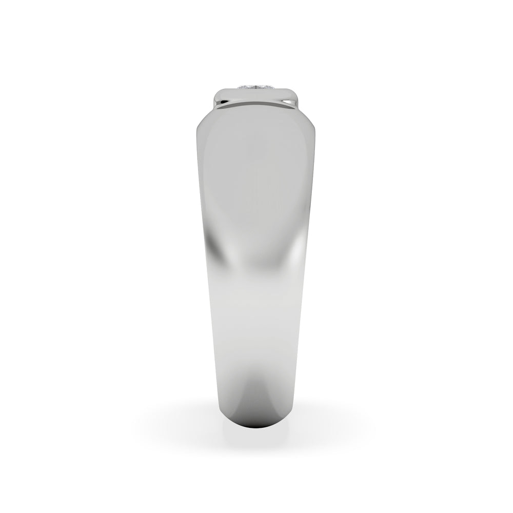 Lab Diamond Signet Ring 0.25ct in 925 Silver H/SI