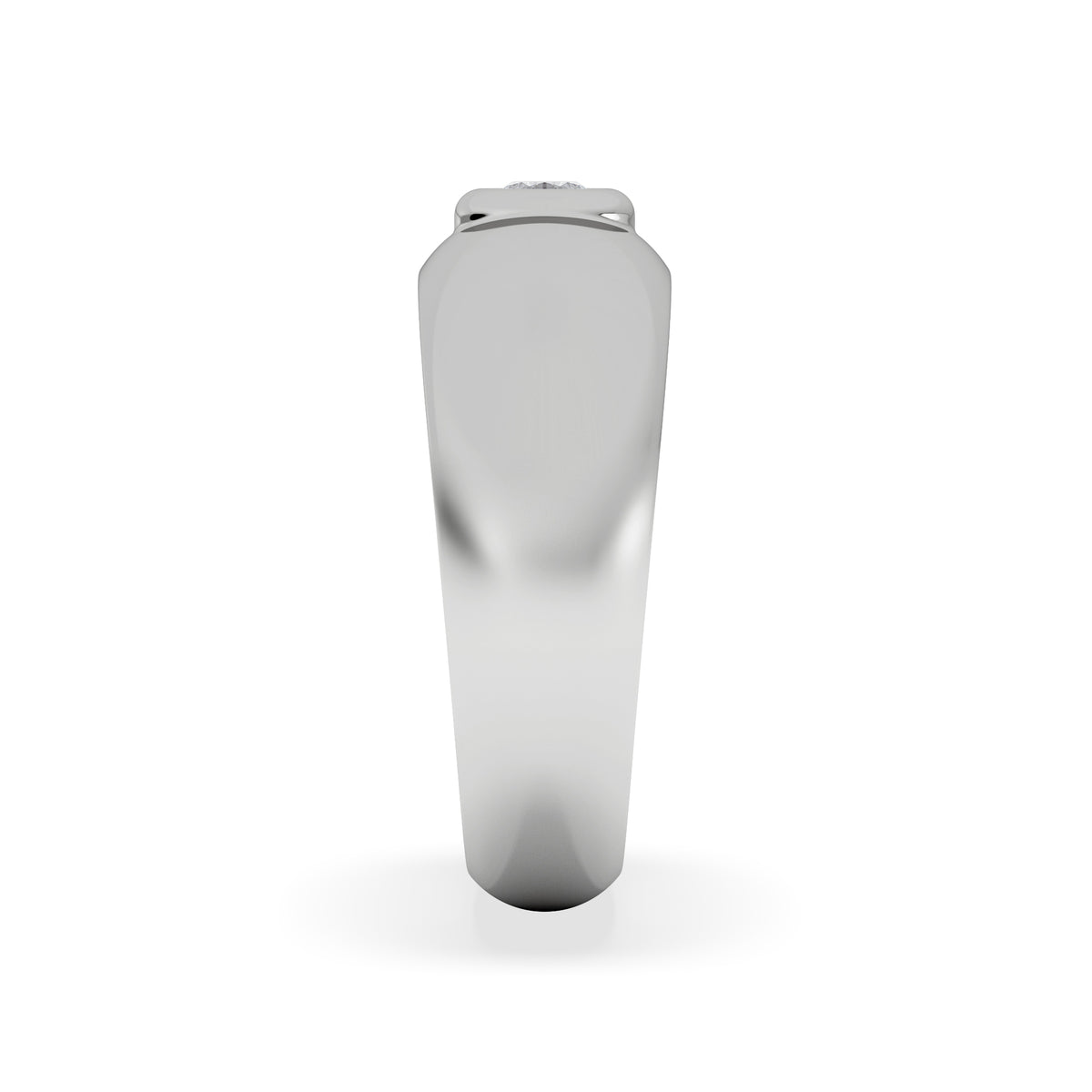 Lab Diamond Signet Ring 0.25ct in 925 Silver H/SI