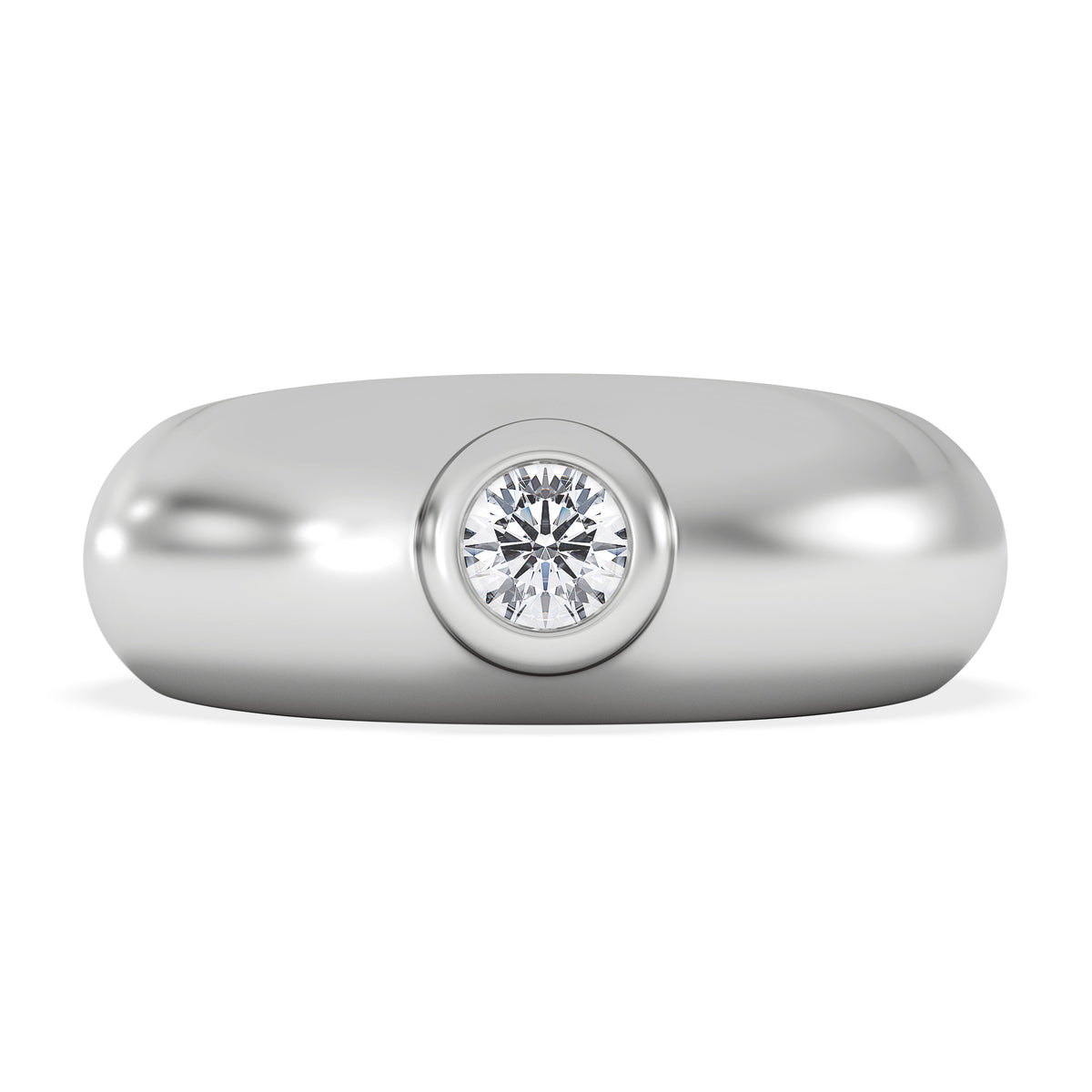 Lab Diamond Signet Ring 0.25ct in 925 Silver H/SI