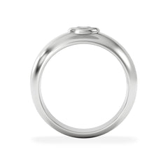 Lab Diamond Signet Ring 0.50ct in 925 Silver H/SI