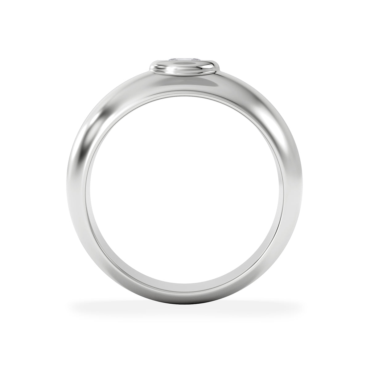 Men's Lab Diamond Signet Ring 0.50ct in 925 Silver H/SI