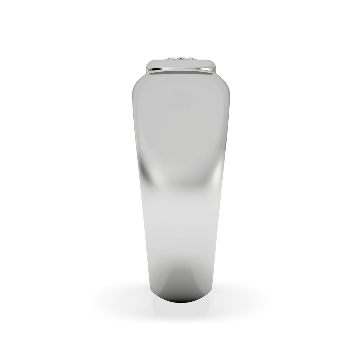 Lab Diamond Signet Ring 0.50ct in 925 Silver H/SI