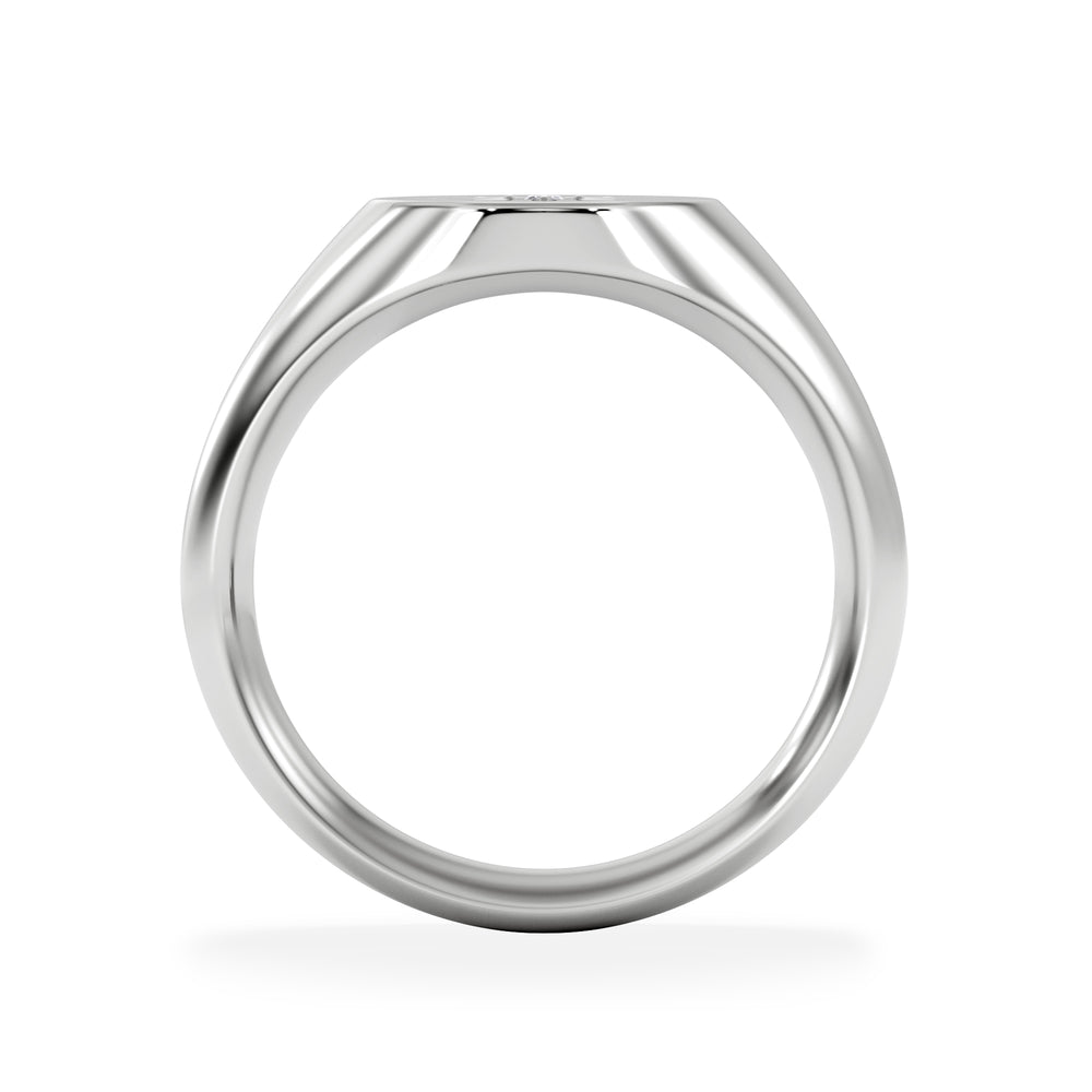 Star Signet Lab Diamond Ring in 925 Silver