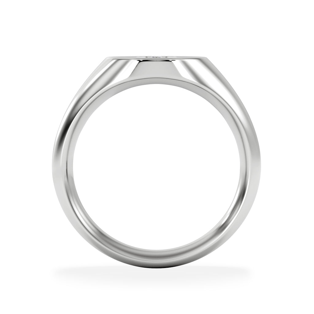 Star Signet Lab Diamond Ring in 925 Silver