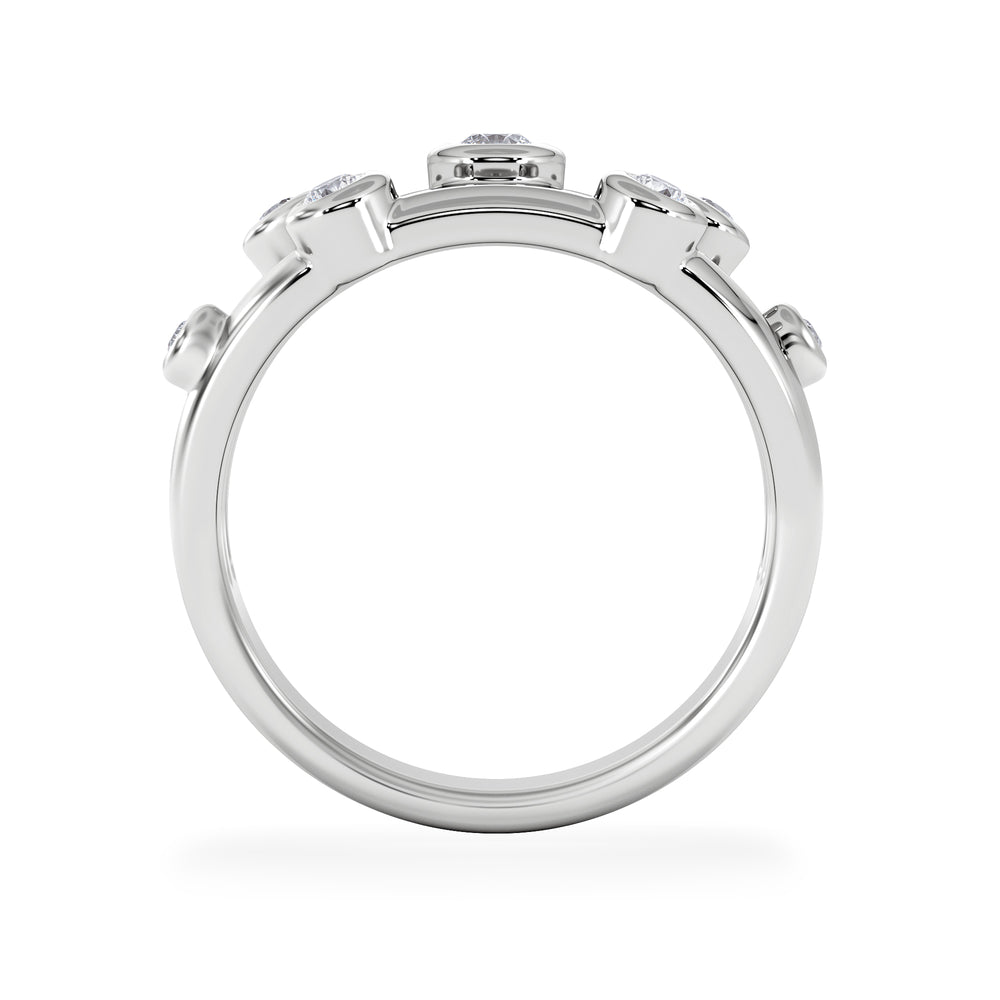 Lab Diamond Rain Drop Ring 0.50ct in 925 Silver