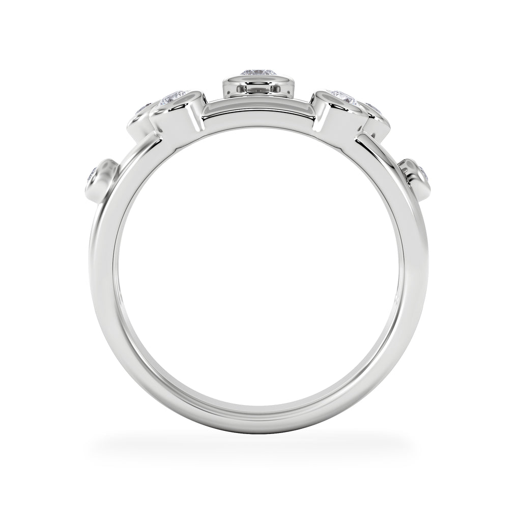 Lab Diamond Rain Drop Ring 0.50ct in 925 Silver