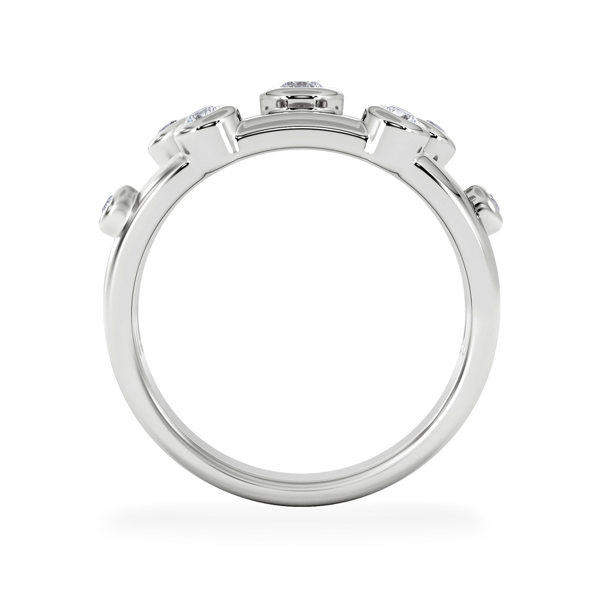 Lab Diamond Rain Drop Ring 0.50ct in 925 Silver