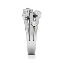 Lab Diamond Rain Drop Ring 0.50ct in 925 Silver