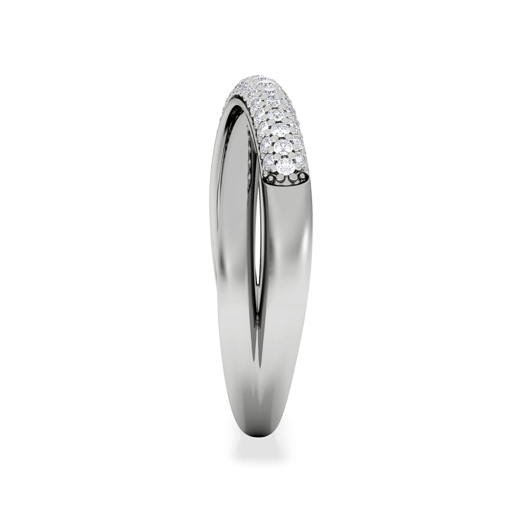 Crossover Set Lab Diamond Ring 0.35ct in 925 Silver