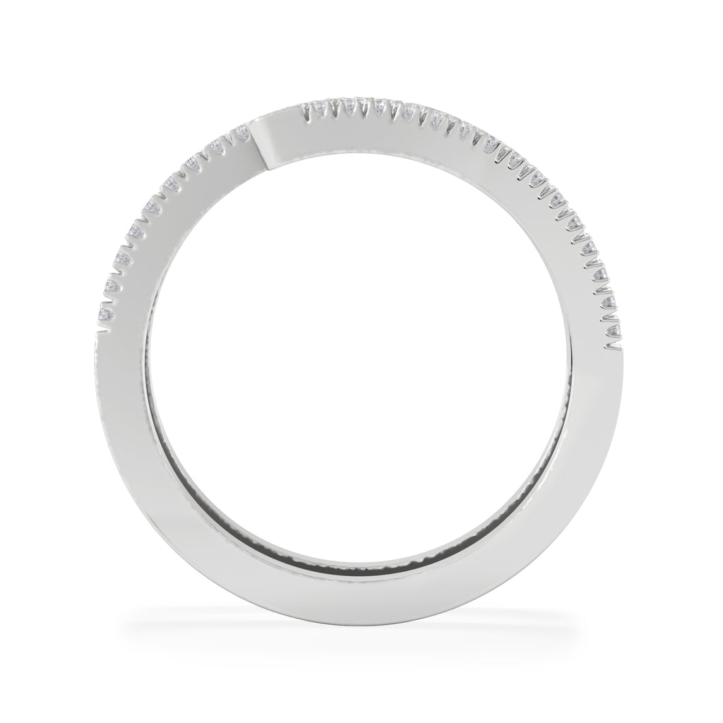 Lab Diamond Spiral Ring 0.25ct in 925 Silver