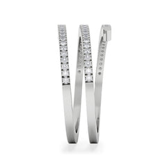 Lab Diamond Spiral Ring 0.25ct in 925 Silver