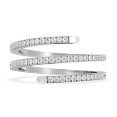 Lab Diamond Spiral Ring 0.25ct in 925 Silver