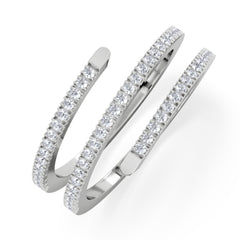 Lab Diamond Spiral Ring 0.25ct in 925 Silver