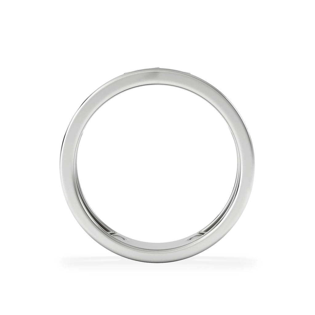 Double Band Stacking Ring Lab Diamond 0.25ct in 925 Silver