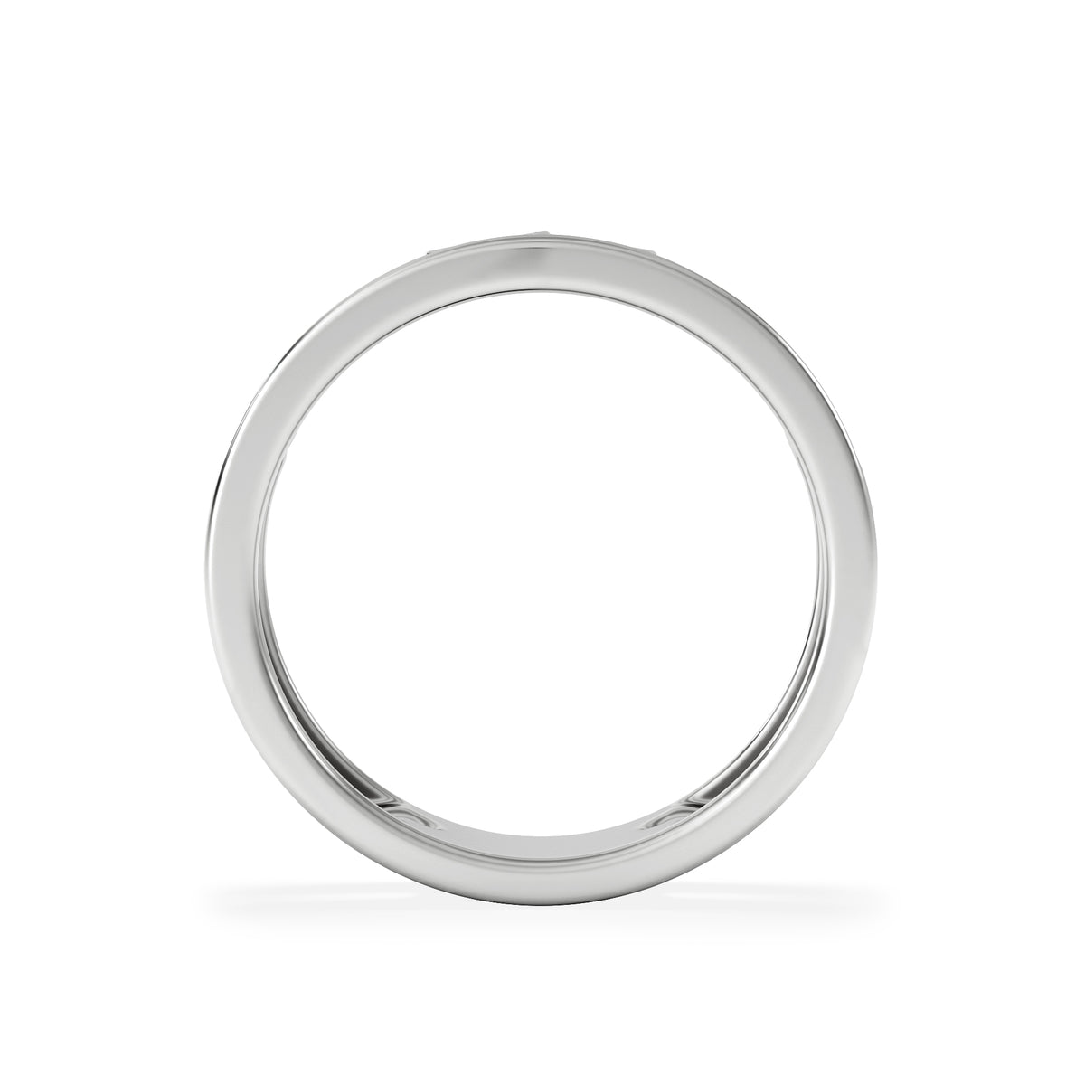 Double Band Stacking Ring Lab Diamond 0.25ct in 925 Silver