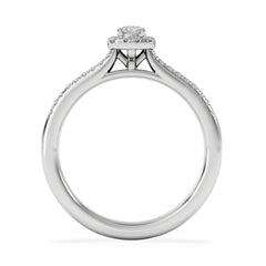 Lumia Round Cut Lab Diamond Halo Ring 0.33ct F/VS in 925 Silver