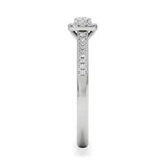 Lumia Round Cut Lab Diamond Halo Ring 0.33ct F/VS in 925 Silver