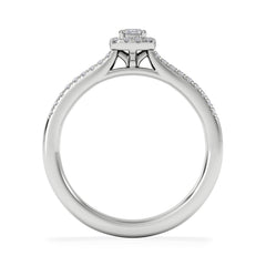 Lumia Cushion Cut Lab Diamond Halo Ring 0.33ct F/VS in 925 Silver
