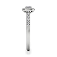 Lumia Oval Cut Lab Diamond Halo Ring 0.33ct F/VS in 925 Silver