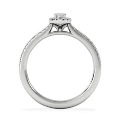 Lumia Pear Cut Lab Diamond Halo Ring 0.33ct F/VS in 925 Silver