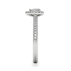 Lumia Pear Cut Lab Diamond Halo Ring 0.33ct F/VS in 925 Silver