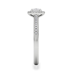 Lumia Oval Cut Lab Diamond Halo Ring 0.50ct F/VS in 925 Silver