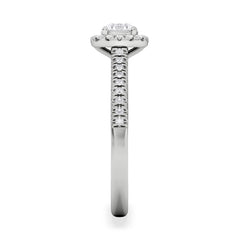 Lumia Round Cut Lab Diamond Halo Ring 0.70ct F/VS in 9K White Gold