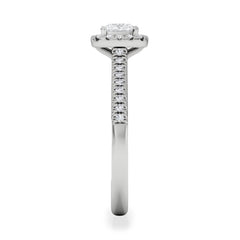 Lumia Cushion Cut Lab Diamond Halo Ring 0.70ct F/VS in 9K White Gold