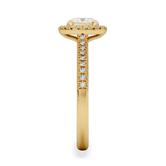 Lumia Oval Cut Lab Diamond Halo Ring 0.70ct F/VS in 9K Gold