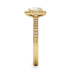 Lumia Pear Cut Lab Diamond Halo Ring 0.70ct F/VS in 9K Gold