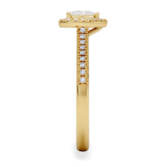 Lumia Heart Cut Lab Diamond Halo Ring 0.70ct F/VS in 9K Gold