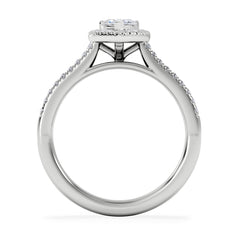 Lumia Heart Cut Lab Diamond Halo Ring 0.70ct F/VS in 9K White Gold