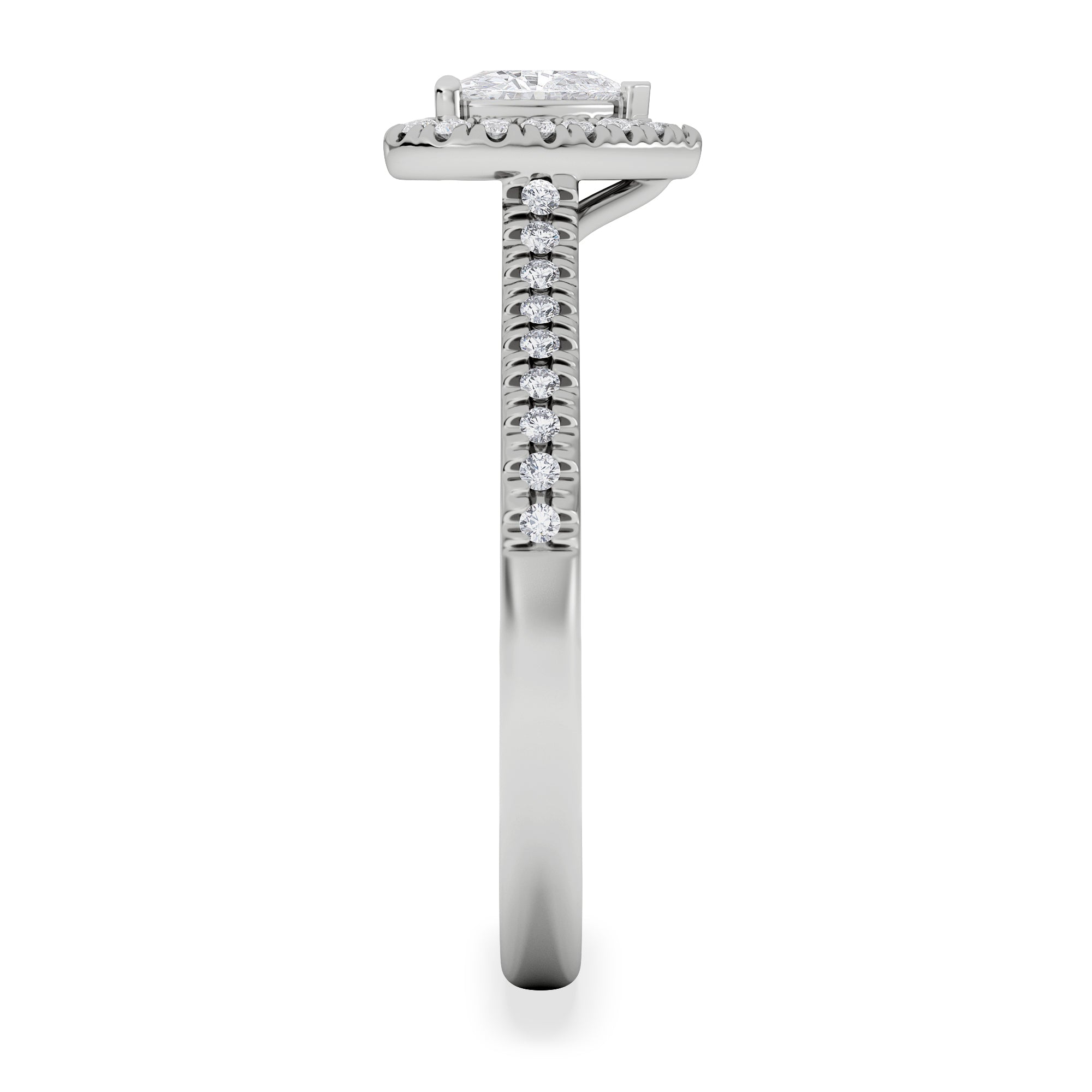 Lumia Heart Cut Lab Diamond Halo Ring 0.70ct F/VS in 9K White Gold