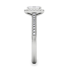 Lumia Emerald Cut Lab Diamond Halo Ring 0.70ct F/VS in 9K White Gold