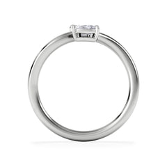 Toi et Moi Emerald and Pear Cut Lab Diamond Ring 0.30ct F/VS in 925 Silver