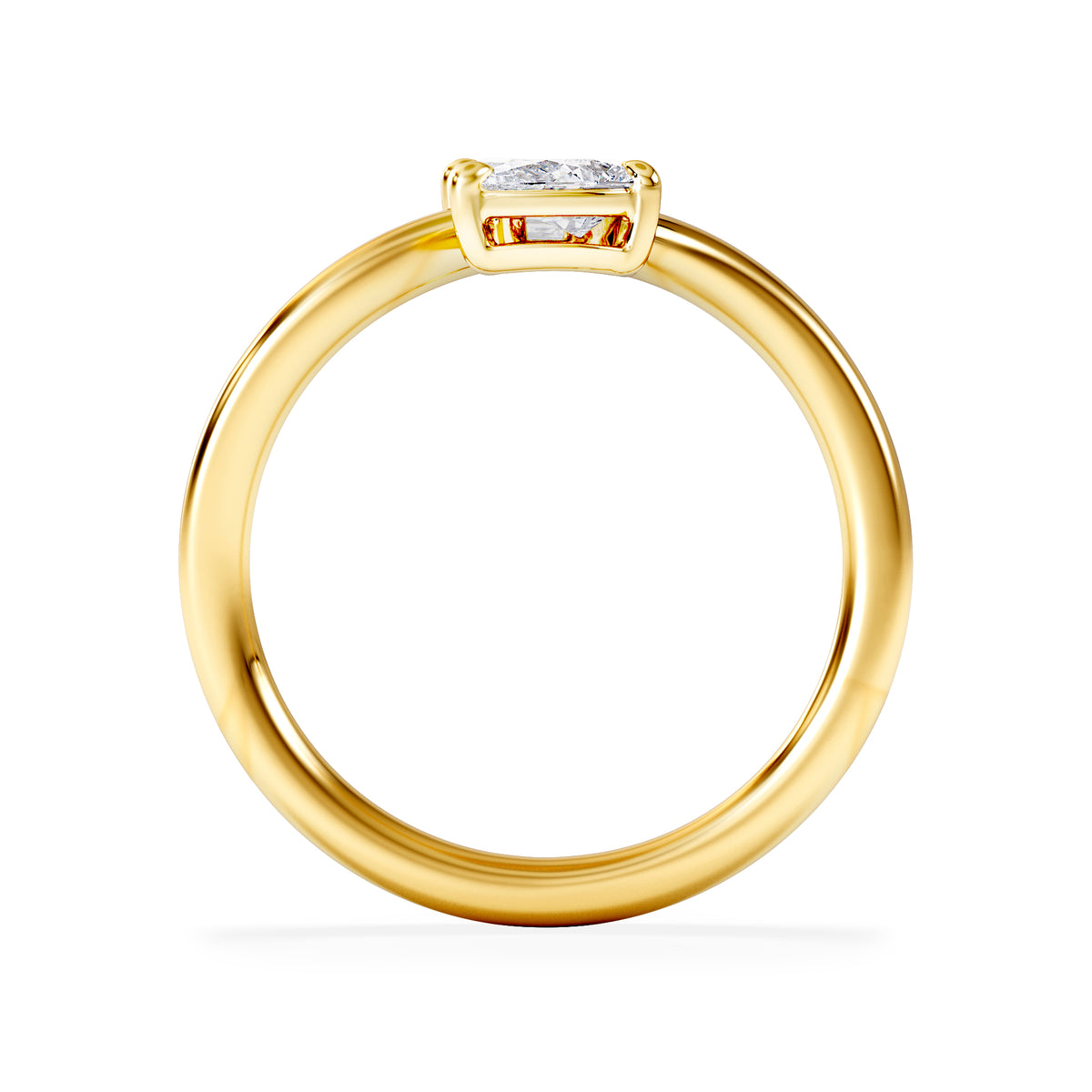Toi et Moi Emerald and Pear Cut Lab Diamond Ring 0.50ct G/VS in 9K Gold