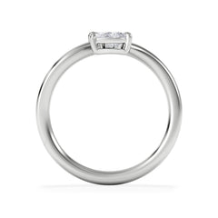 Toi et Moi Emerald and Pear Cut Lab Diamond Ring 0.50ct G/VS in 925 Silver