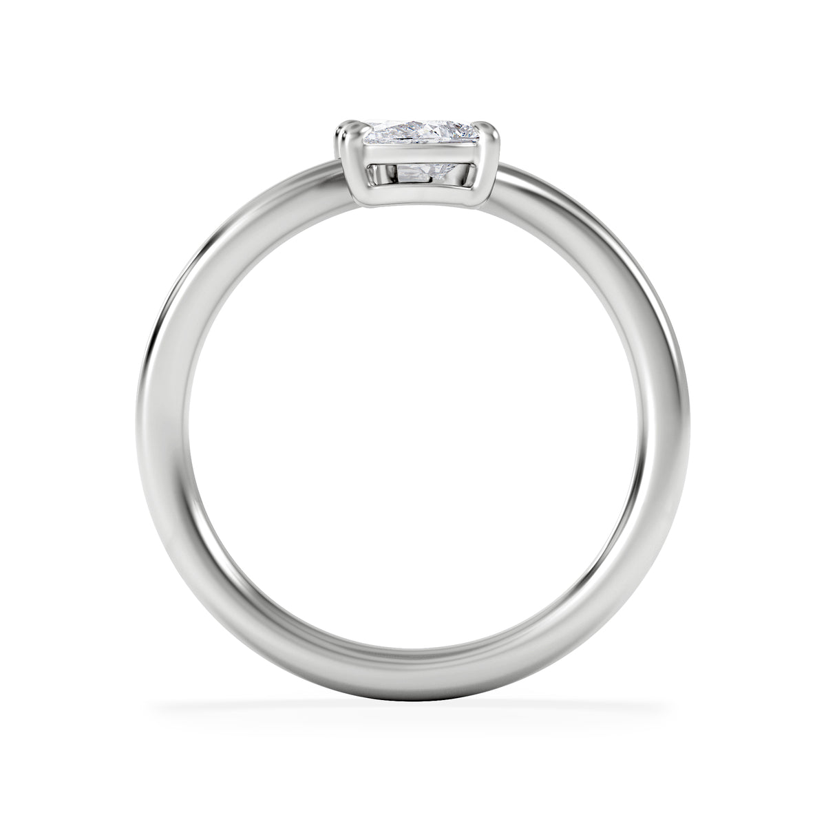 Toi et Moi Emerald and Pear Cut Lab Diamond Ring 0.50ct G/VS in 925 Silver