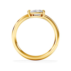 Toi et Moi Emerald and Pear Cut Lab Diamond Ring 1.00ct G/VS in 9K Gold
