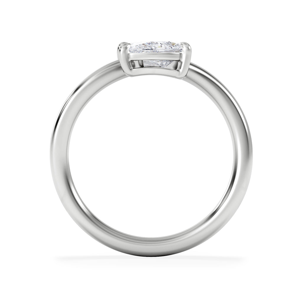 Toi et Moi Emerald and Pear Cut Lab Diamond Ring 1.00ct G/VS in 9K White Gold