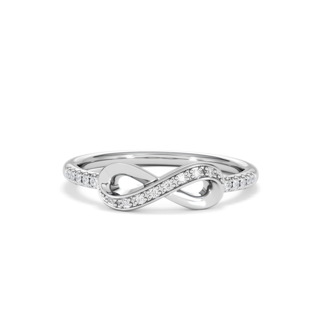 Infinity Love 0.13ct Lab Diamond Pavé Ring in Sterling Silver