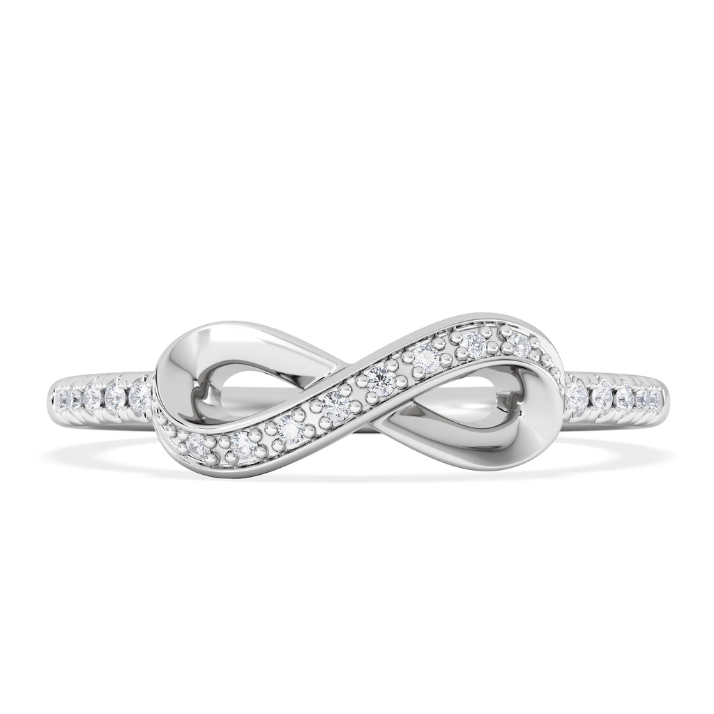 Infinity Love 0.13ct Lab Diamond Pavé Ring in Sterling Silver