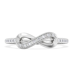 Infinity Love 0.13ct Lab Diamond Pavé Ring in Sterling Silver