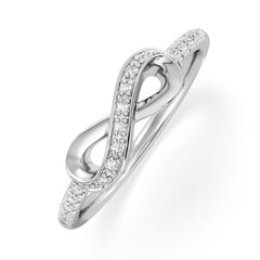Infinity Love 0.13ct Lab Diamond Pavé Ring in Sterling Silver