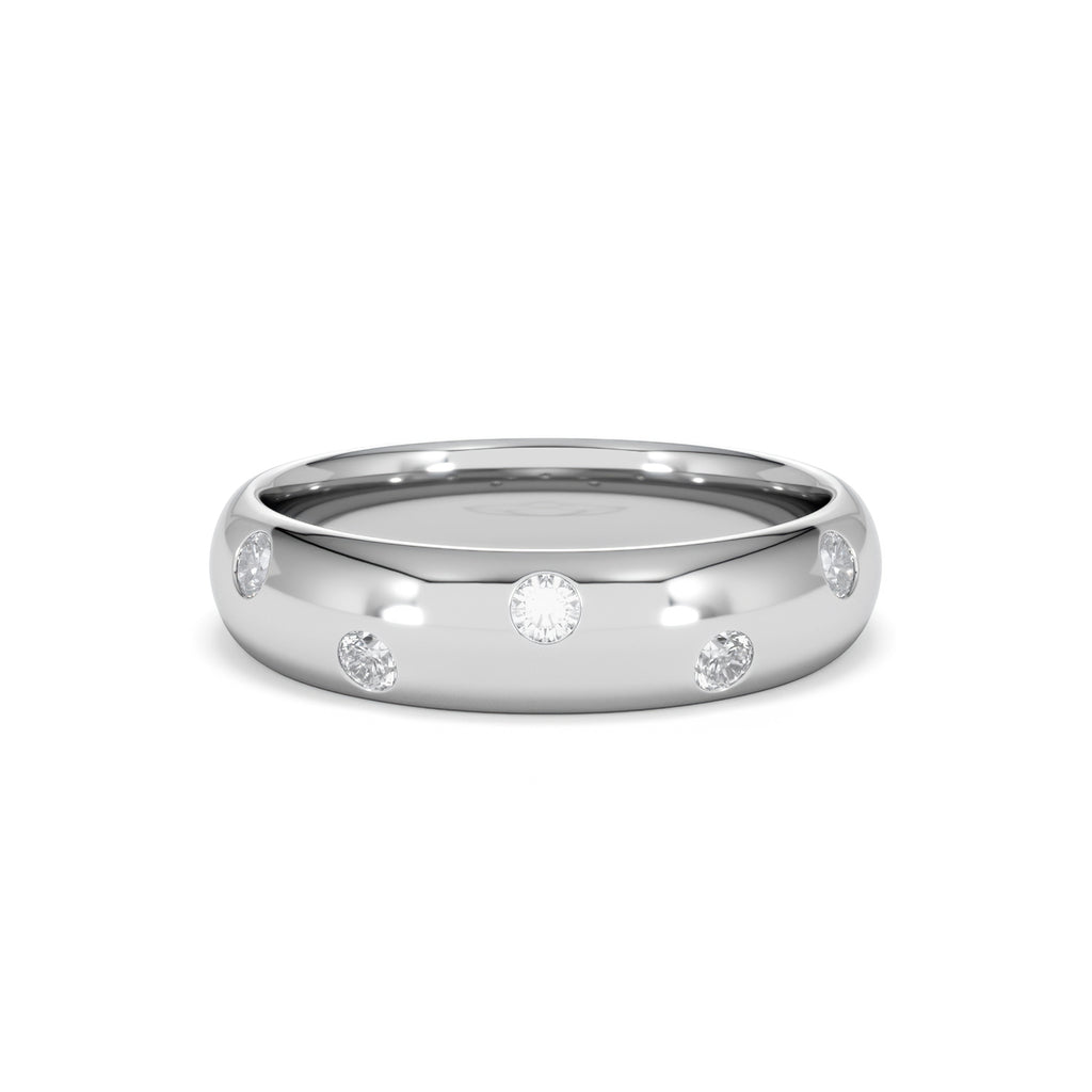 Seamless Lab Diamond Ring 0.26ct in 925 Silver