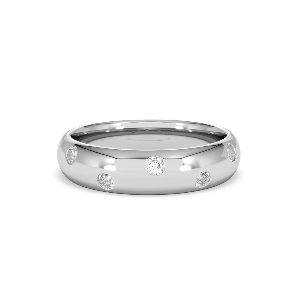 Seamless Lab Diamond Ring 0.26ct in 925 Silver