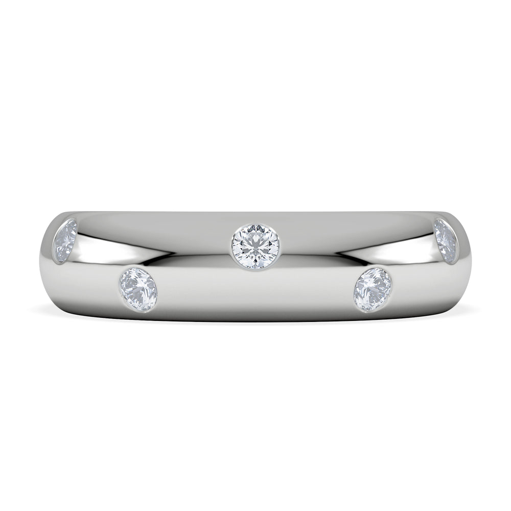 Seamless Lab Diamond Ring 0.26ct in Sterling Silver