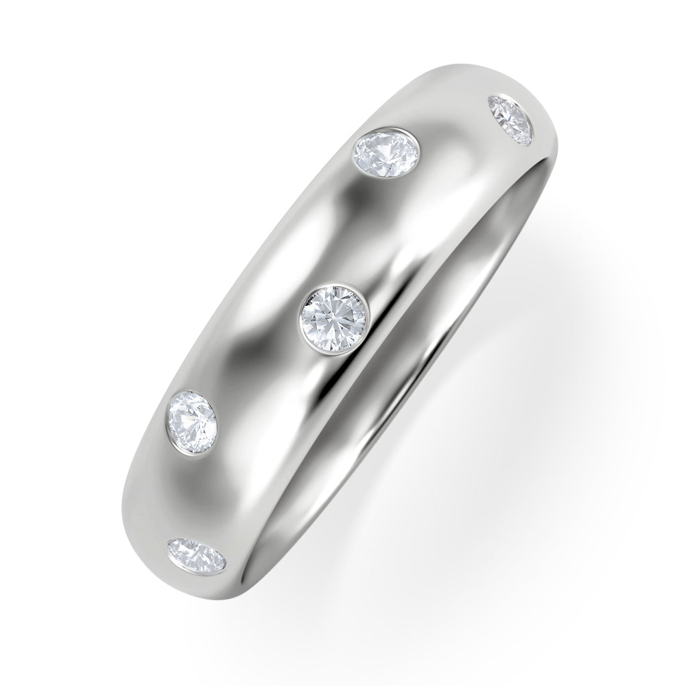 Seamless Lab Diamond Ring 0.26ct in Sterling Silver