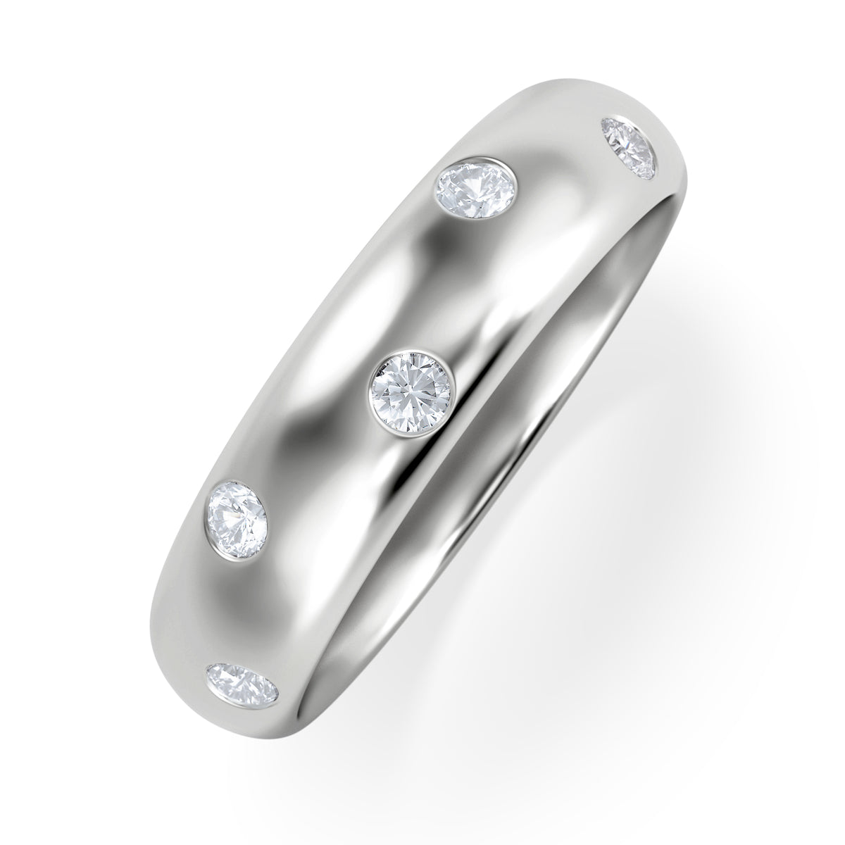 Seamless Lab Diamond Ring 0.26ct in Sterling Silver